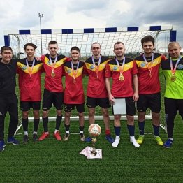 Футболисты команды «61 регион» с золотыми медалями суперфинала АССК России