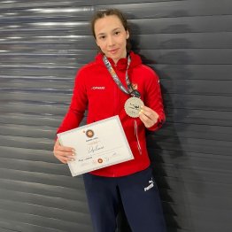 Полина Лукина с серебряной медалью